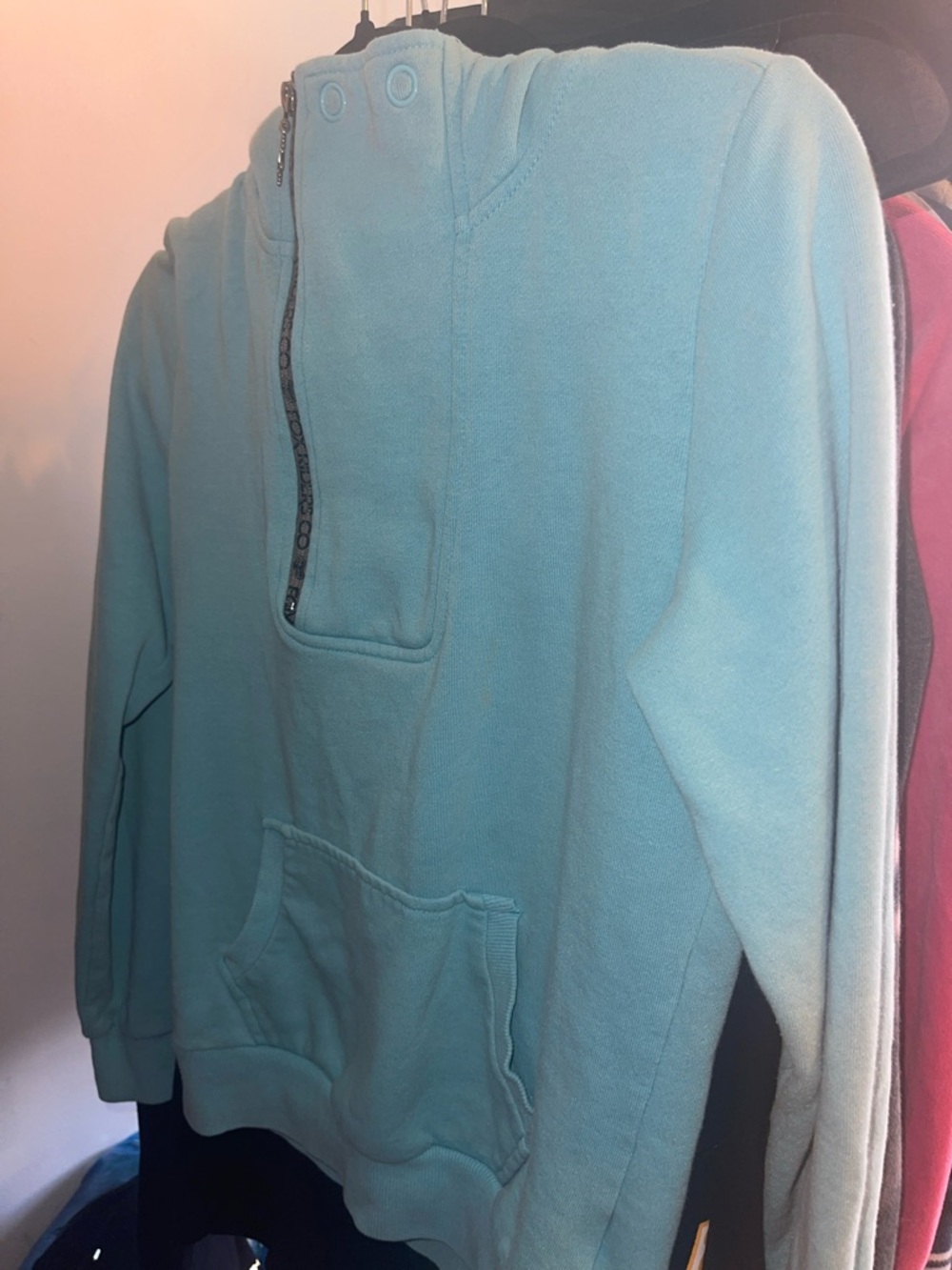 Fox Light Teal Pullover Sweater